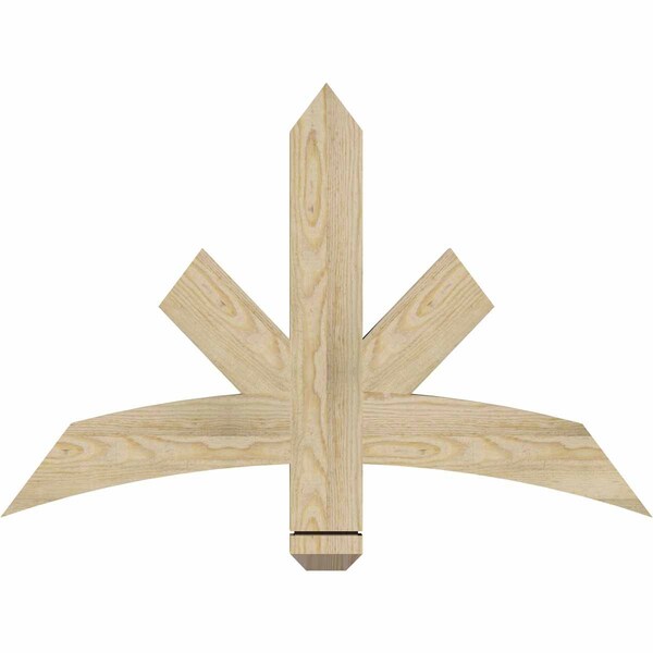 Ekena Millwork Alberta Rough Sawn Timber Gable Bracket, Douglas Fir, 36"W x 24"H x 2"D x 4"F, 16/12 Pitch GBW036X24X0204ALB00RDF - main